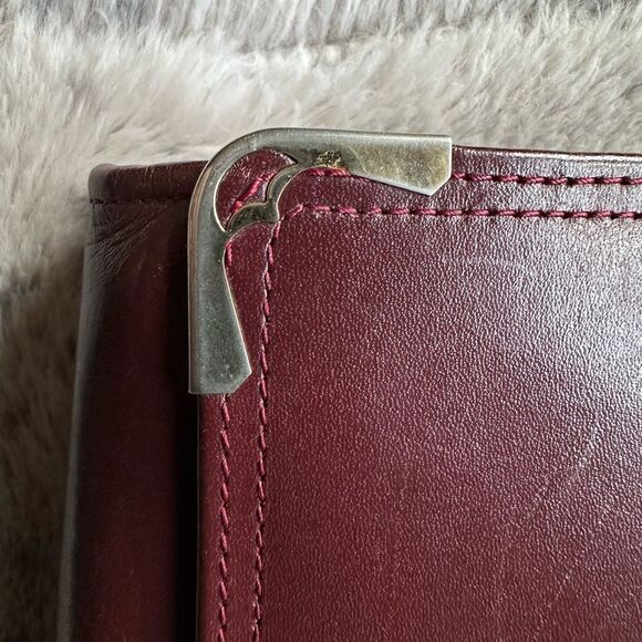 Cartier Vintage Le Must de Cartier Bordeaux Leather Clutch Bag - Picture 11 of 12